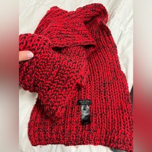 Rag and bone wool scarf and wool hat beanie